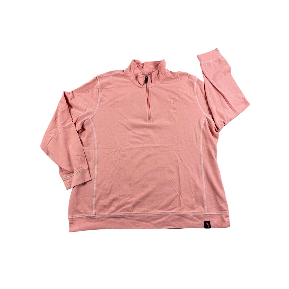 Margaritaville Island Reserve‎ Mens Coral Quarter Zip Pullover Sweatshirt XXL